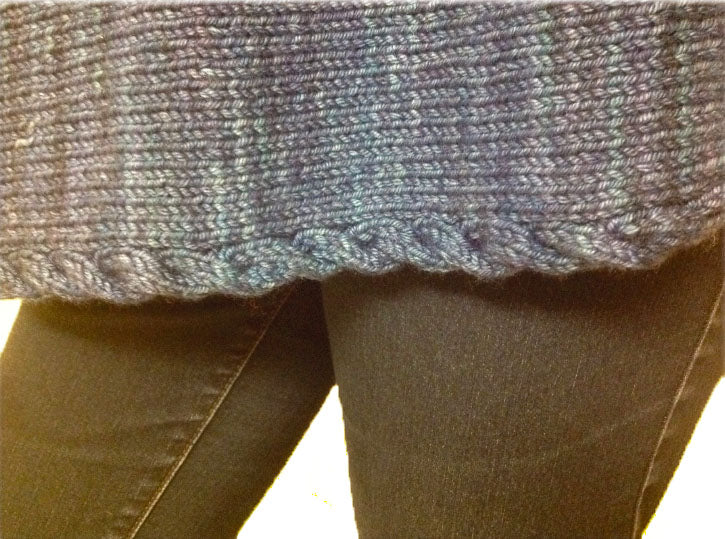 Hand Knit Patterns - Sweaters - Linda's Cable Edge Poncho