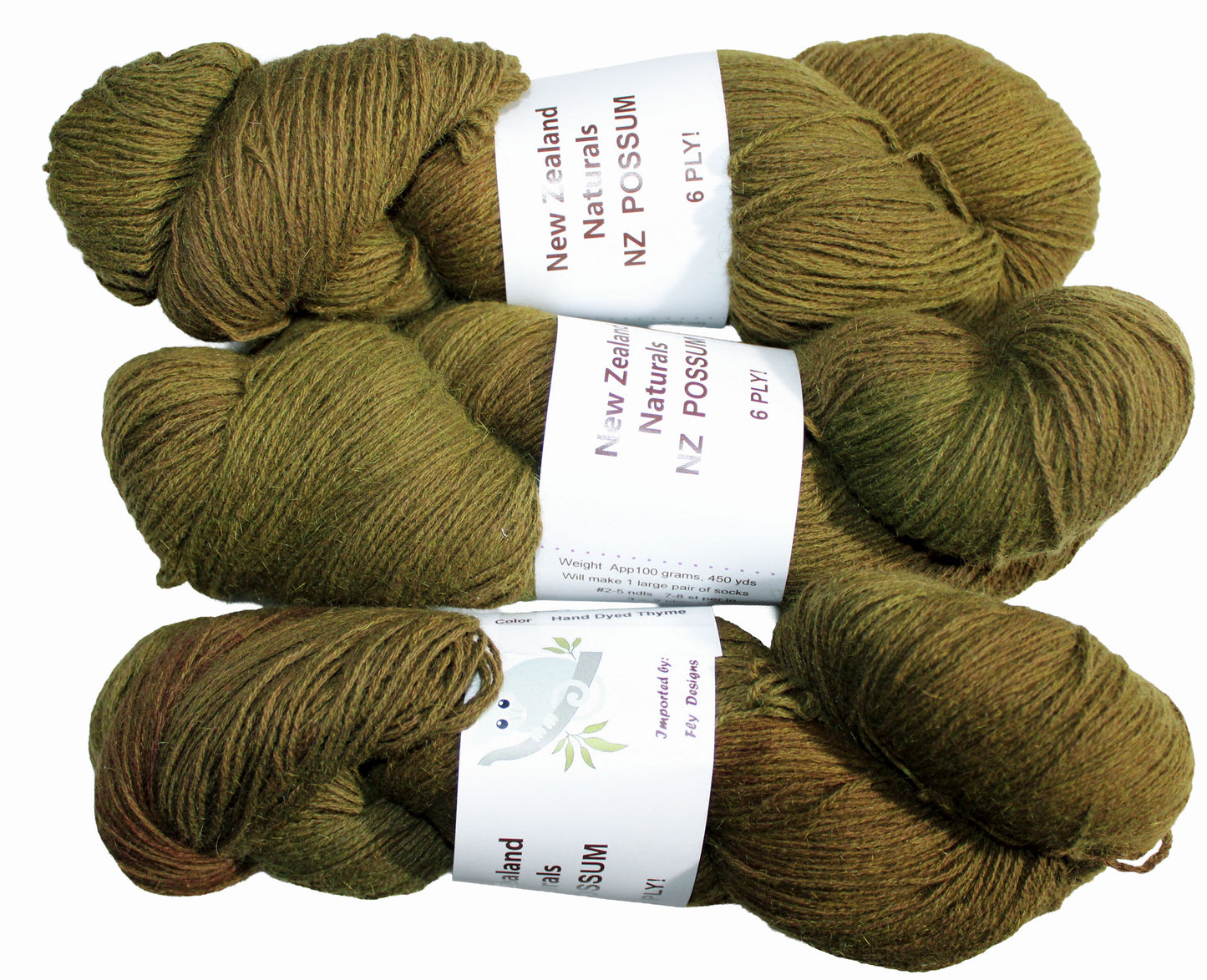 New Zealand Possum Yarn - Hand Dyed Thyme