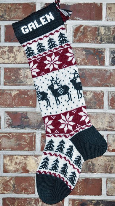Large Knit Personalizable Wool Christmas Stockings - Heirloom Quality! With or Without Angora Trim
