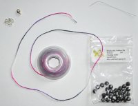 Hand Knit Jewelry Kits - Bead-Dazzled Necklace Kit - Black, Magenta, Purple, and White