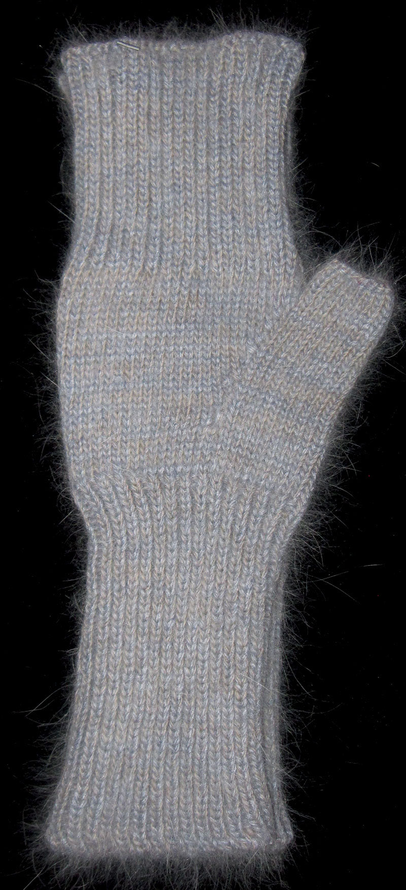 Fingerless Mitts - Blue Angora and New Zealand Possum Blend