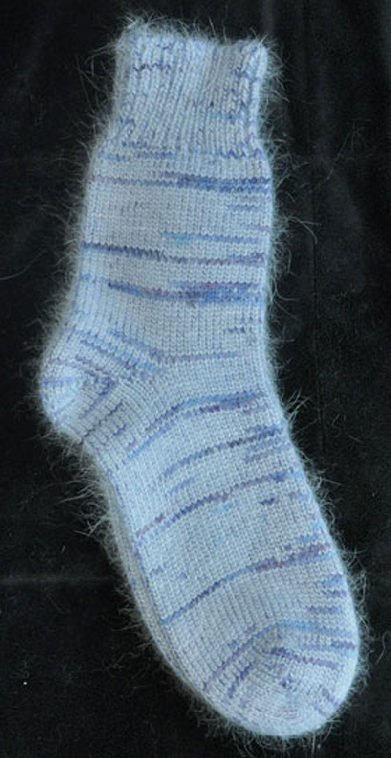 Socks - Blue Angora, BFL, and Nylon