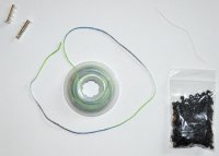 Hand Knit Jewelry Kits - Ruffle Ridges Bracelet - Cobalt, Green, and White