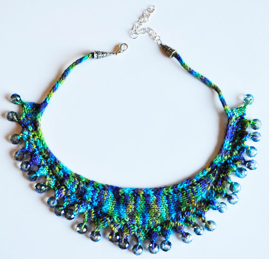 Hand Knit Jewelry Patterns - Bead-Dazzled Necklace