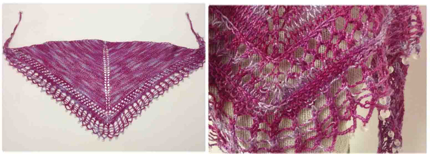 Hand Knit Jewelry Patterns - Dryad Drops Kerchief