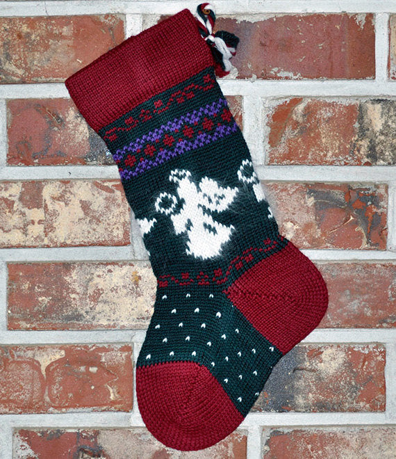 Small Knit Wool Christmas Stocking - Angora Angels