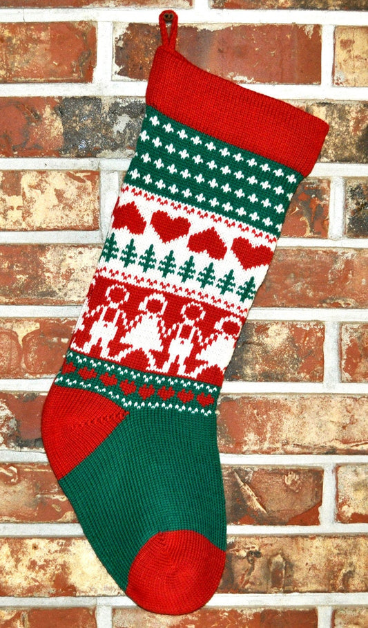 Medium Knit Personalized Wool Christmas Stocking - US Christmas