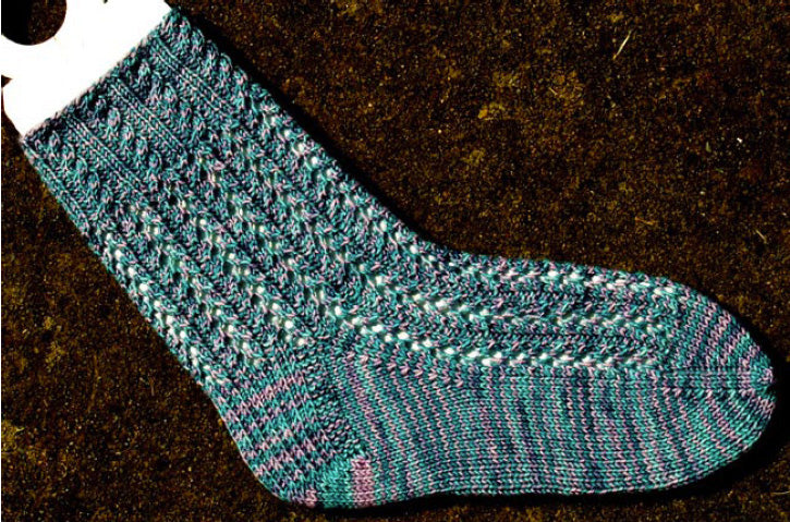 Hand Knit Sock Pattern - Lacy Ranch Sock Pattern