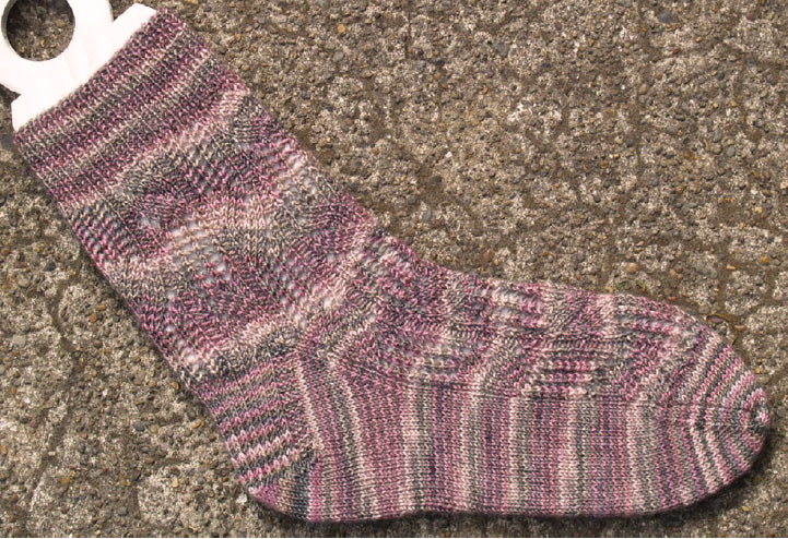 Hand Knit Sock Pattern - River Islands Lace Sock Pattern