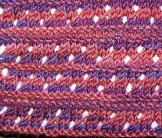 Hand Knit Sock Pattern - Holey Ridges Sideways Knit Sock