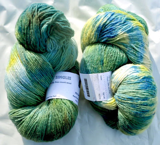 Wooly Singles - Yellow, Green, and Blue